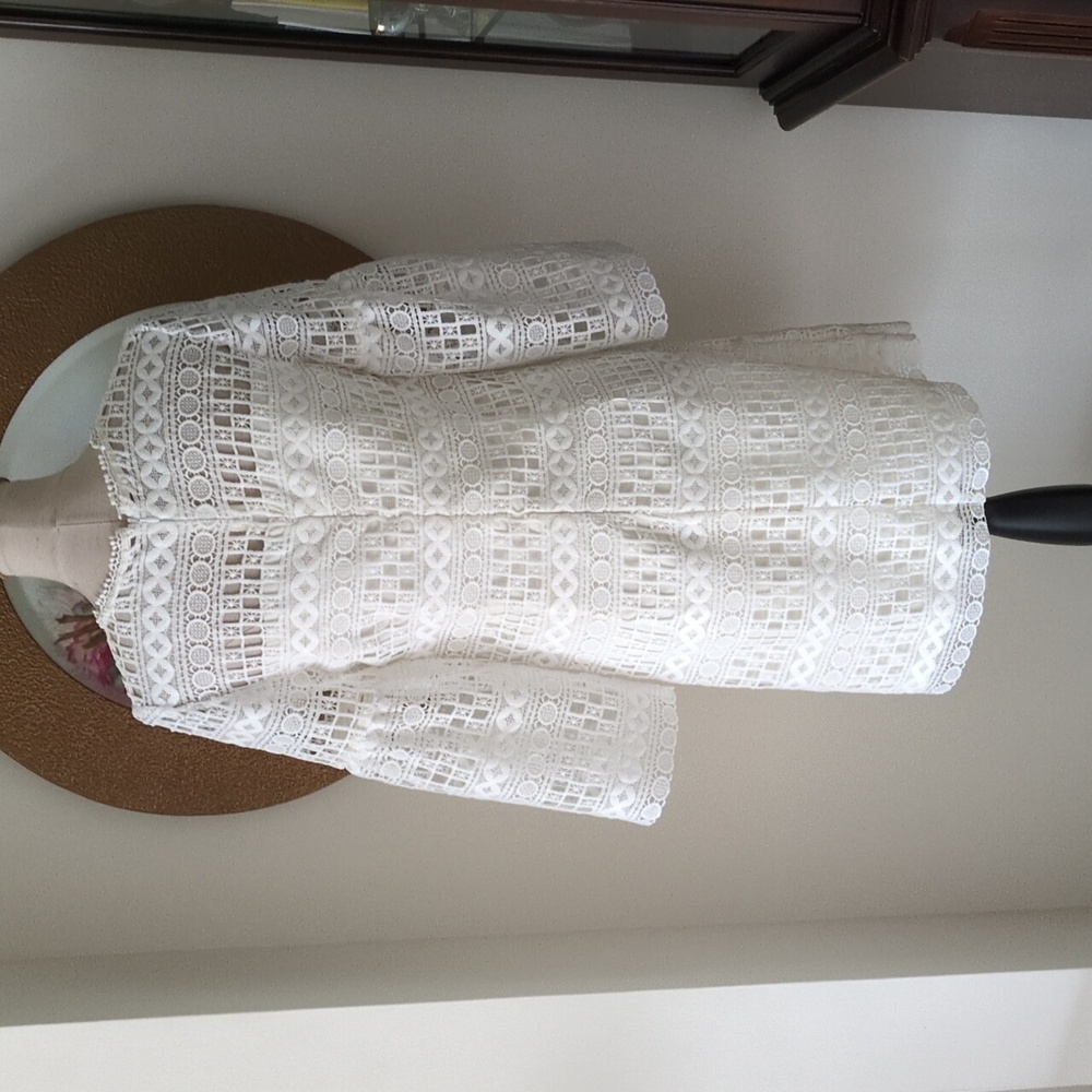 Laundry By Shelli Segal White Bell Sleeve Sheath Dress - Picture 4 of 9